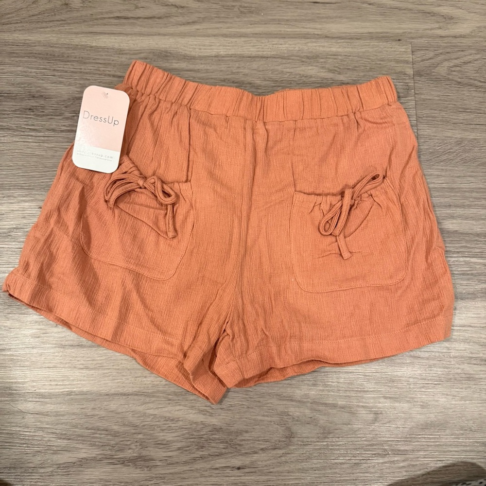 Love Riche Women's Orange Pocket Shorts